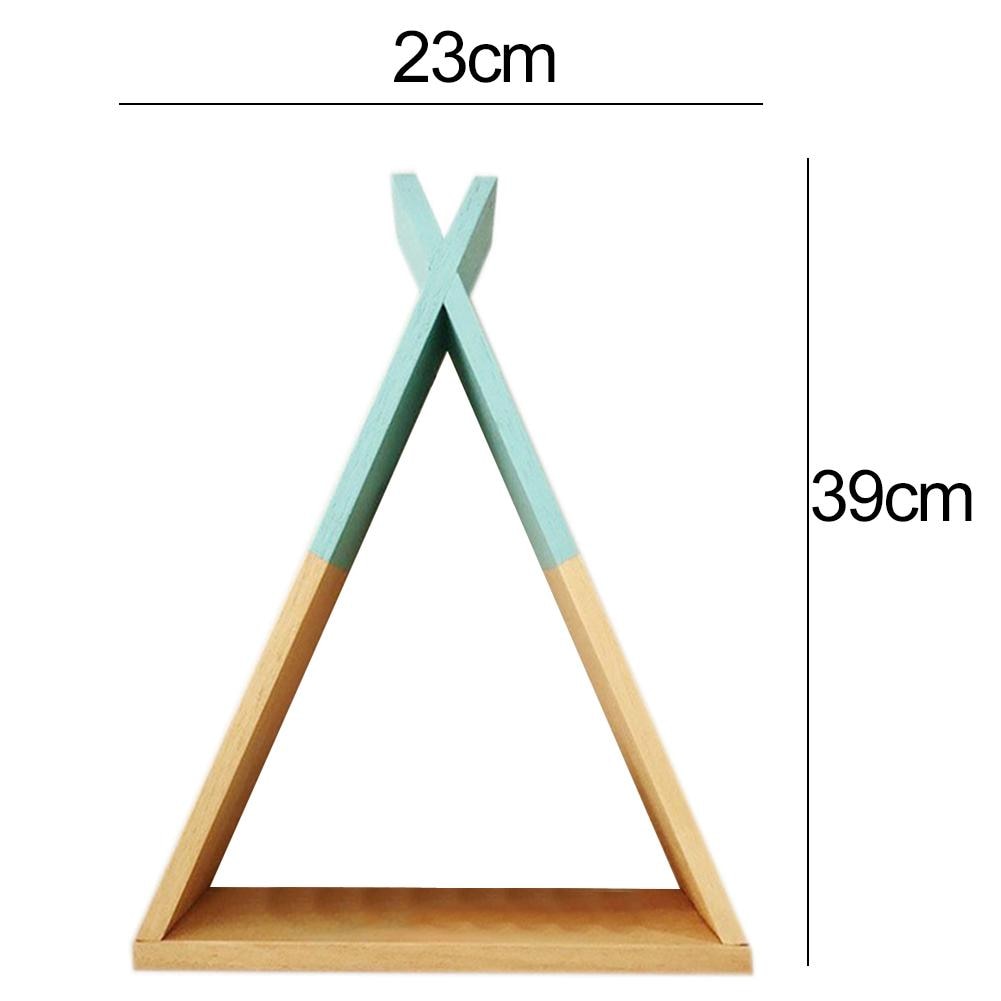 1Pc Living Room Wooden Triangle Storage Holder Rack Decor Wall Mounted Shelf For Kids Boy Girls Room Decor Home Decoration