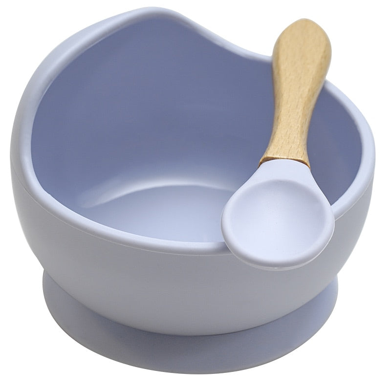 Silicone Baby Feeding Bowl with Spoon