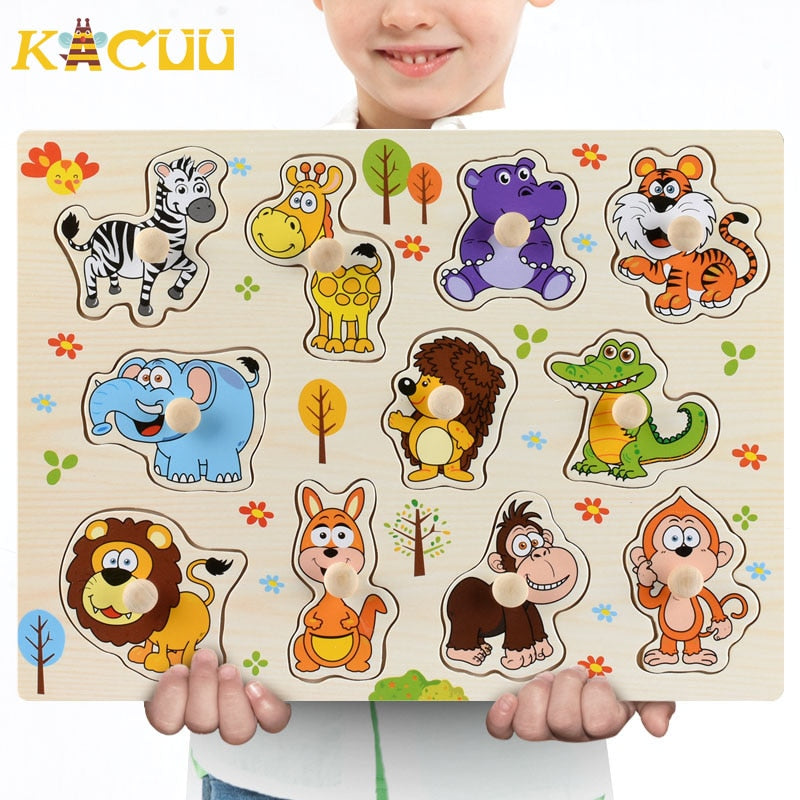 Wooden Puzzles Hand Grab Boards