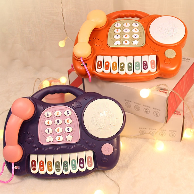 Baby Toys 13 24 Months Musical Piano Girls Mobile Phone Music Toy for Children 1 Year Kids Educational Phone Toy Birthday Gifts