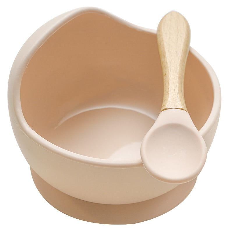 Silicone Baby Feeding Bowl with Spoon