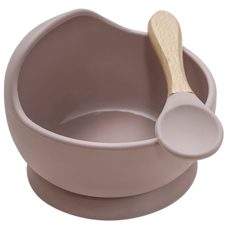 Silicone Baby Feeding Bowl with Spoon