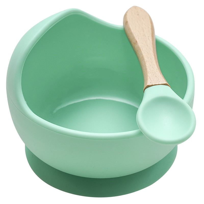 Silicone Baby Feeding Bowl with Spoon