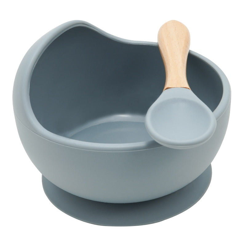 Silicone Baby Feeding Bowl with Spoon