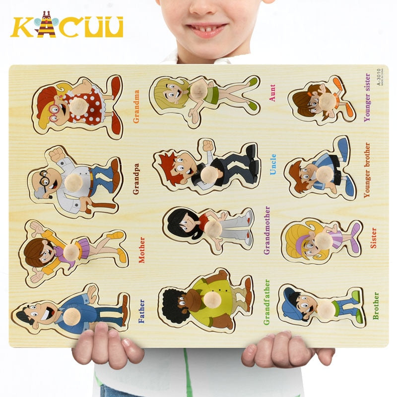 Wooden Puzzles Hand Grab Boards