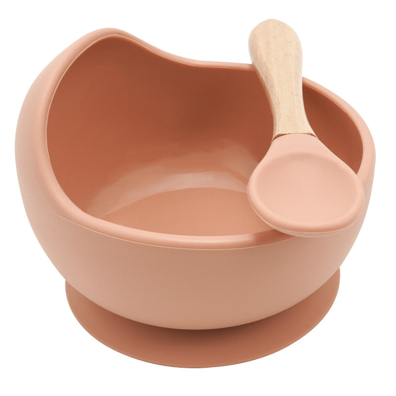 Silicone Baby Feeding Bowl with Spoon