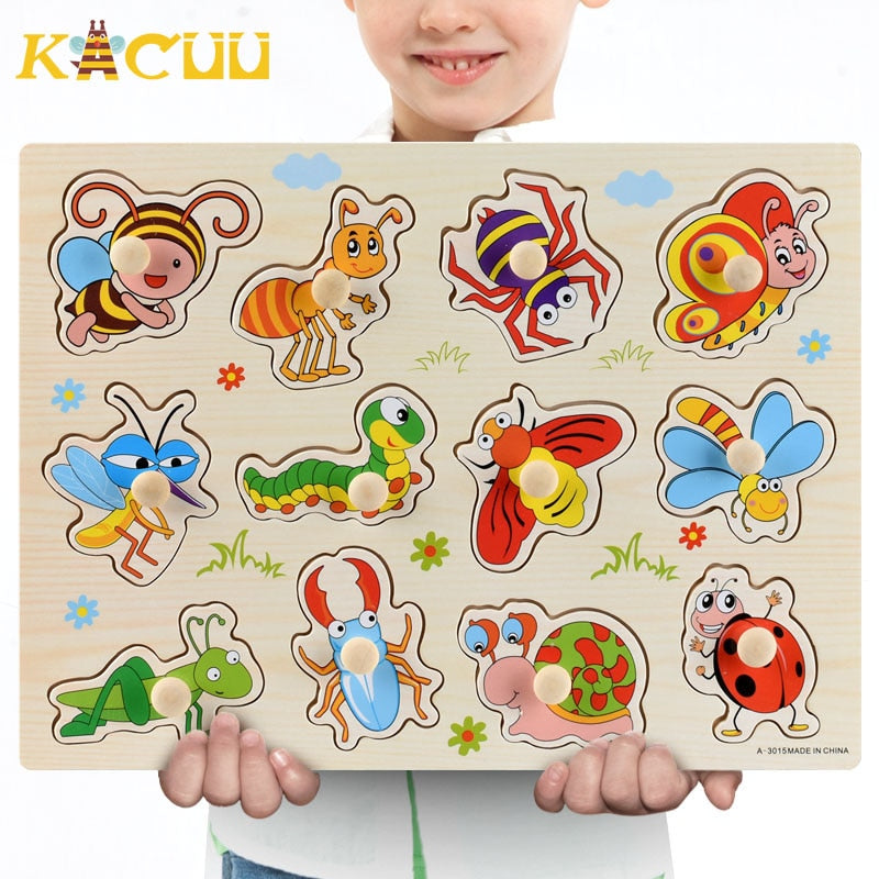 Wooden Puzzles Hand Grab Boards