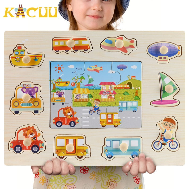 Wooden Puzzles Hand Grab Boards