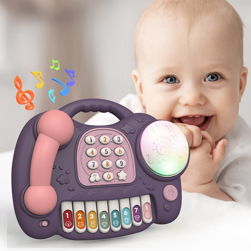 Baby Toys 13 24 Months Musical Piano Girls Mobile Phone Music Toy for Children 1 Year Kids Educational Phone Toy Birthday Gifts