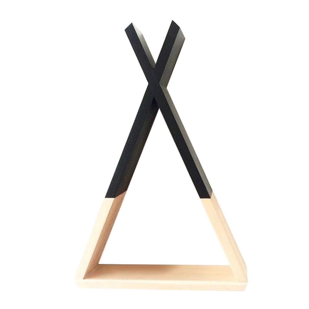 1Pc Living Room Wooden Triangle Storage Holder Rack Decor Wall Mounted Shelf For Kids Boy Girls Room Decor Home Decoration