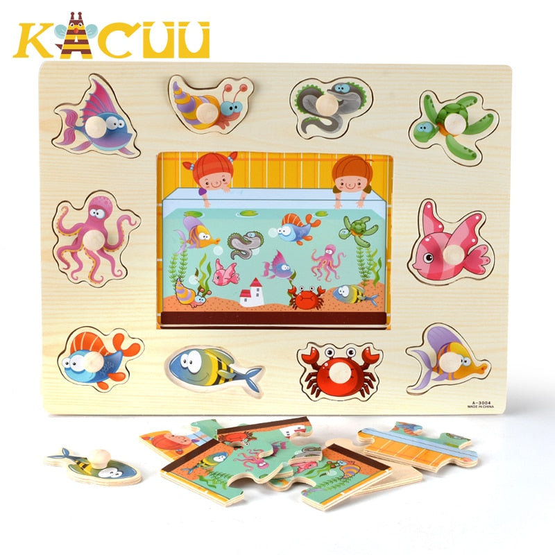 Wooden Puzzles Hand Grab Boards