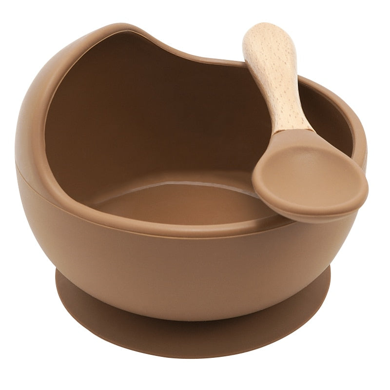 Silicone Baby Feeding Bowl with Spoon