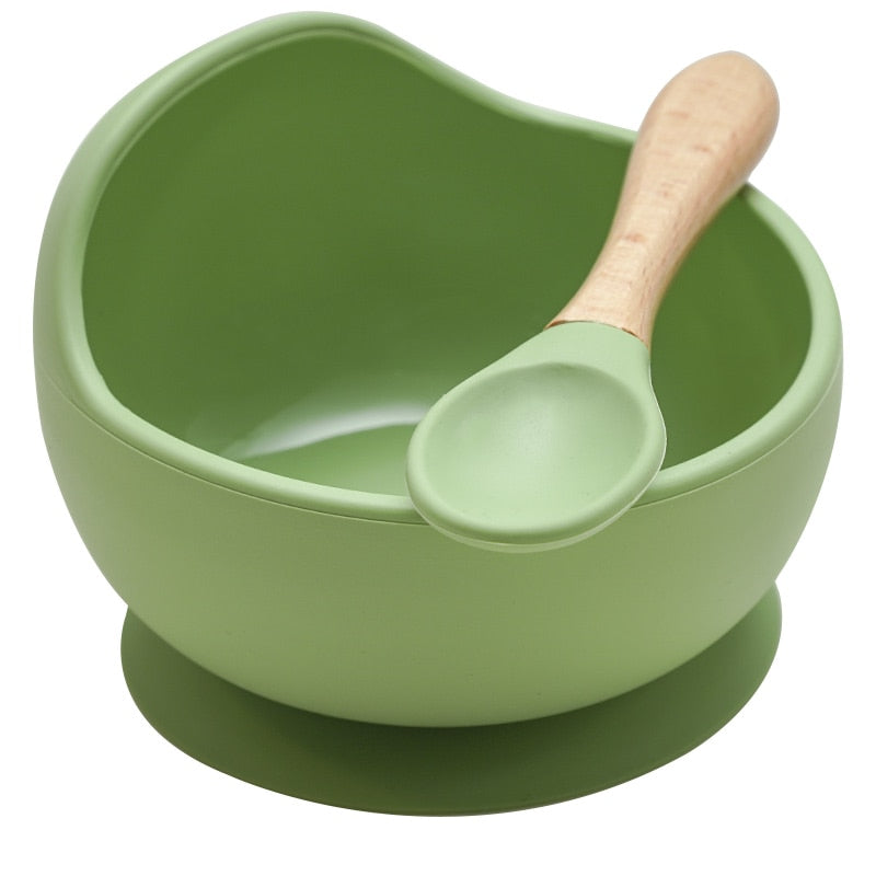 Silicone Baby Feeding Bowl with Spoon