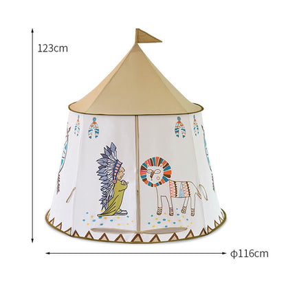 YARD Kid Teepee Tent House 123*116cm Portable Princess Castle Present For Kids Children Play Toy Tent Birthday Christmas Gift