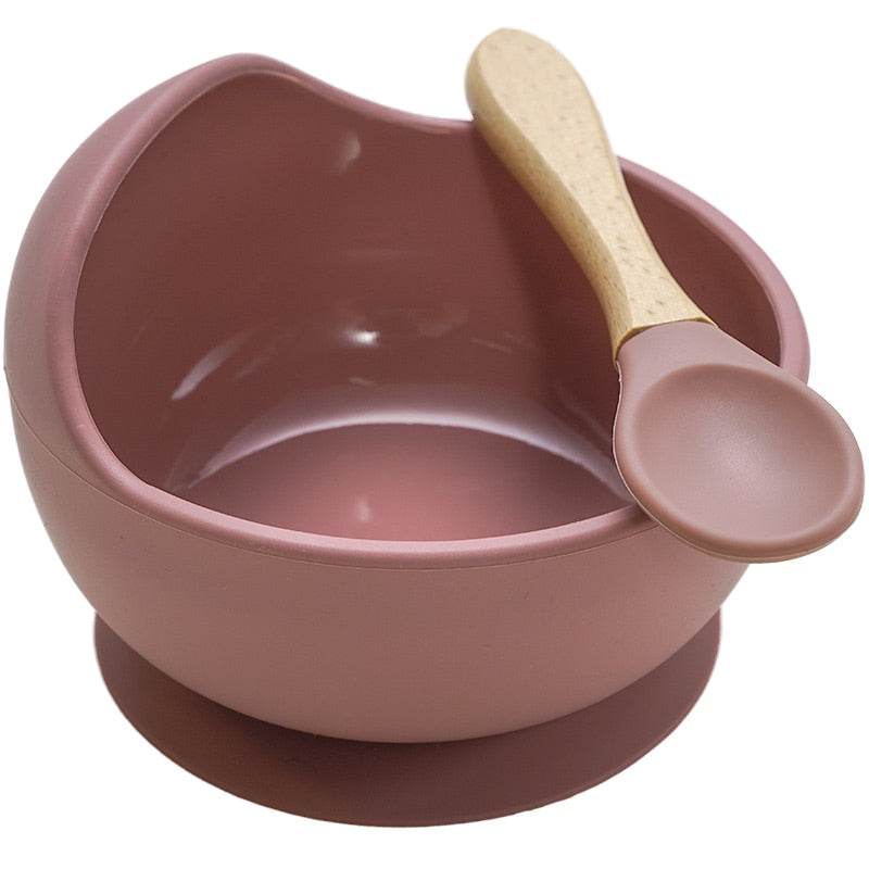 Silicone Baby Feeding Bowl with Spoon