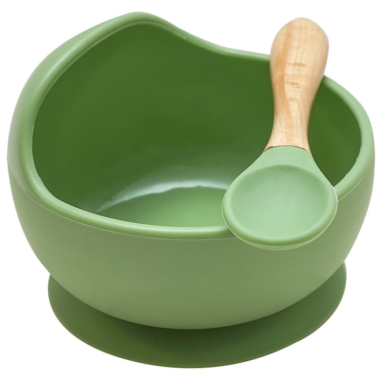 Silicone Baby Feeding Bowl with Spoon