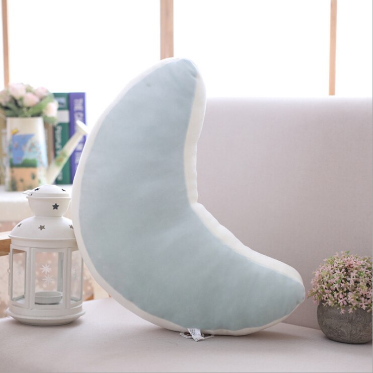 New Cute Sky Series Plush Toys Baby Sleeping Pillow Stuffed Moon Soft Shooting Star Rainbow Shell Cushion Room Decoration Gifts