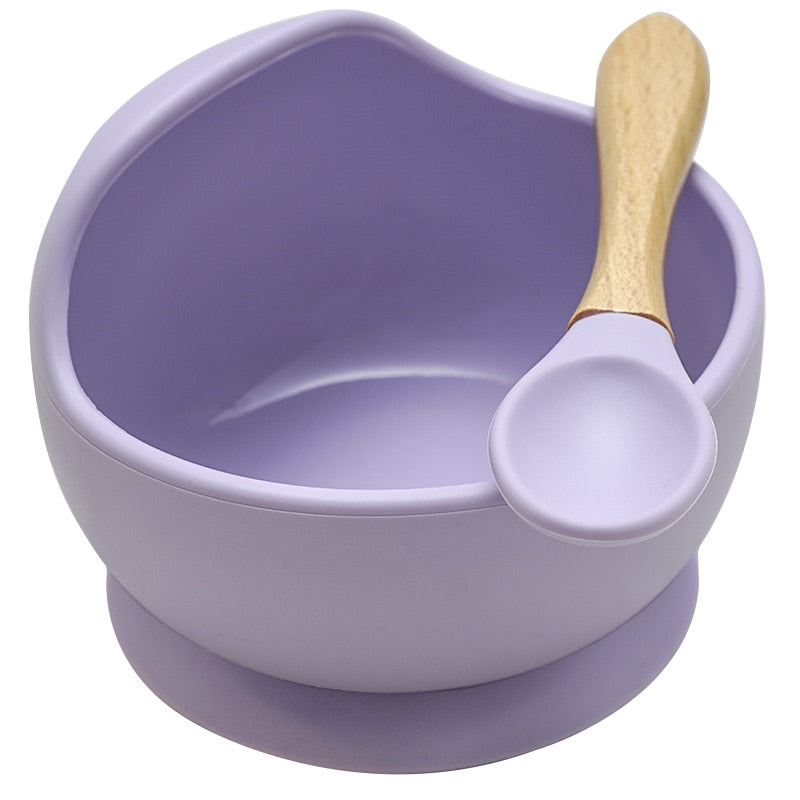 Silicone Baby Feeding Bowl with Spoon