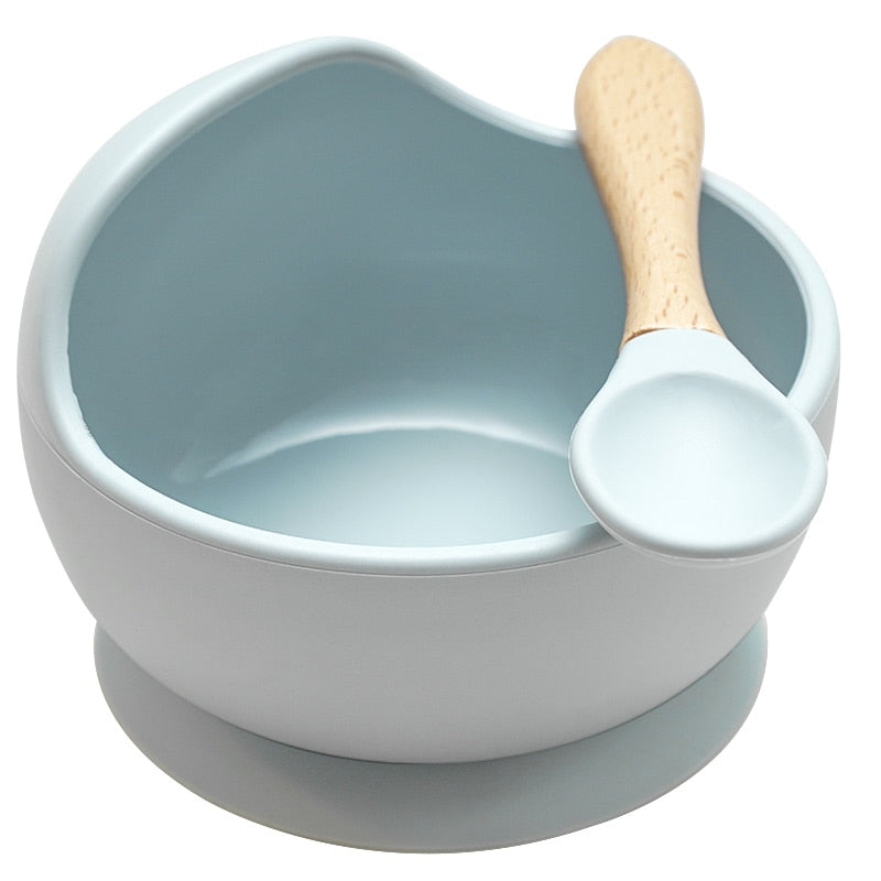 Silicone Baby Feeding Bowl with Spoon