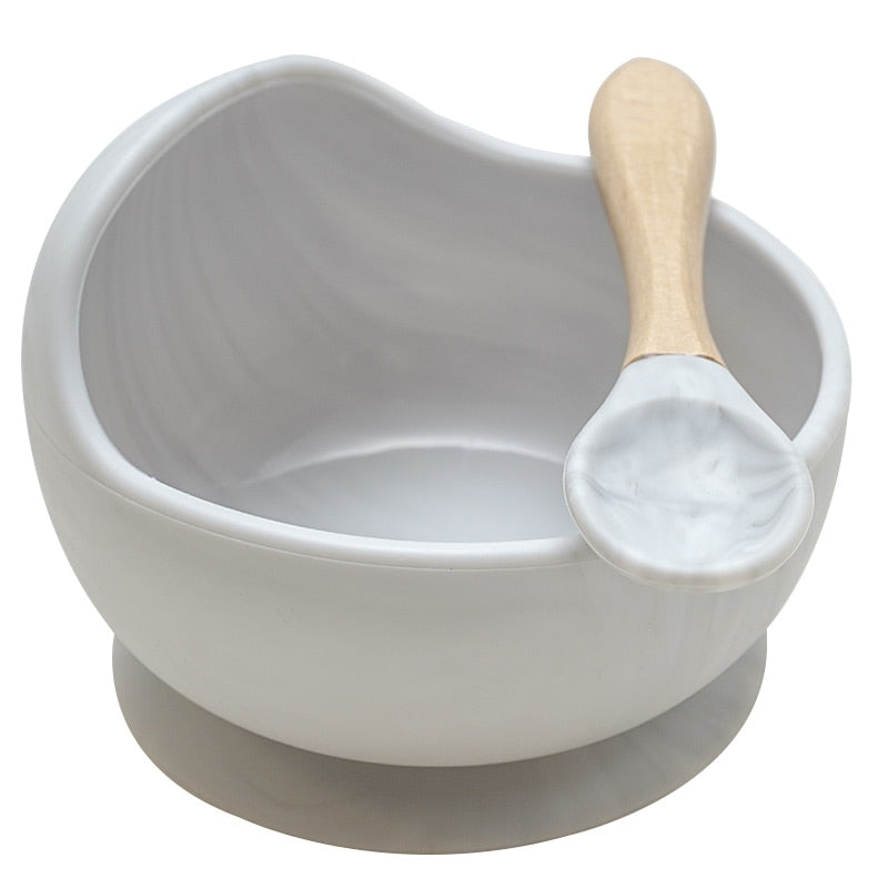 Silicone Baby Feeding Bowl with Spoon