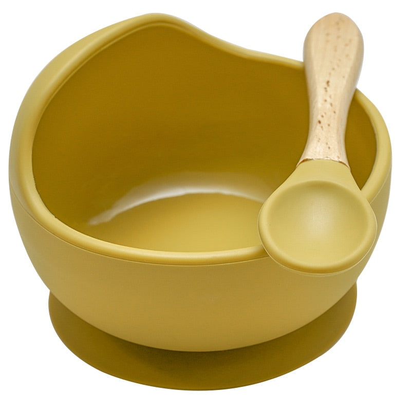 Silicone Baby Feeding Bowl with Spoon