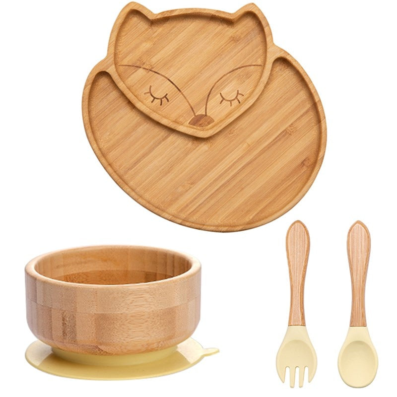 Baby Bamboo Plate with spoon and fork