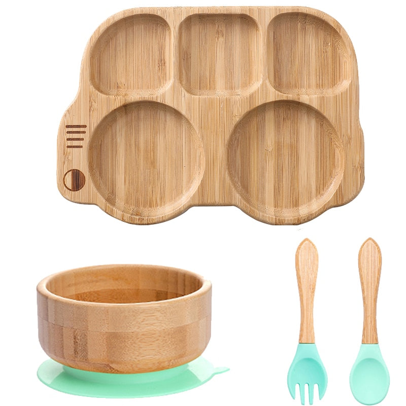 Baby Bamboo Plate with spoon and fork