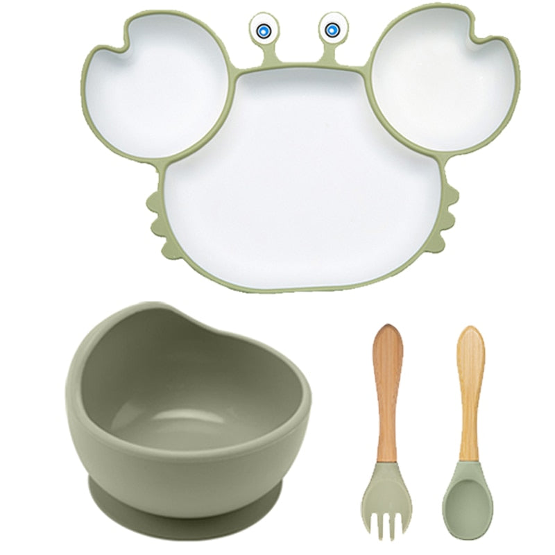 Baby Set Crab Kawaii Dinnerware