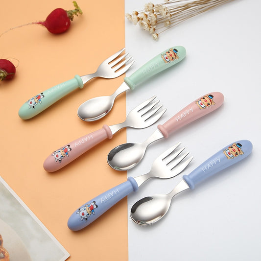 Cartoon Food Feeding Spoon / Fork