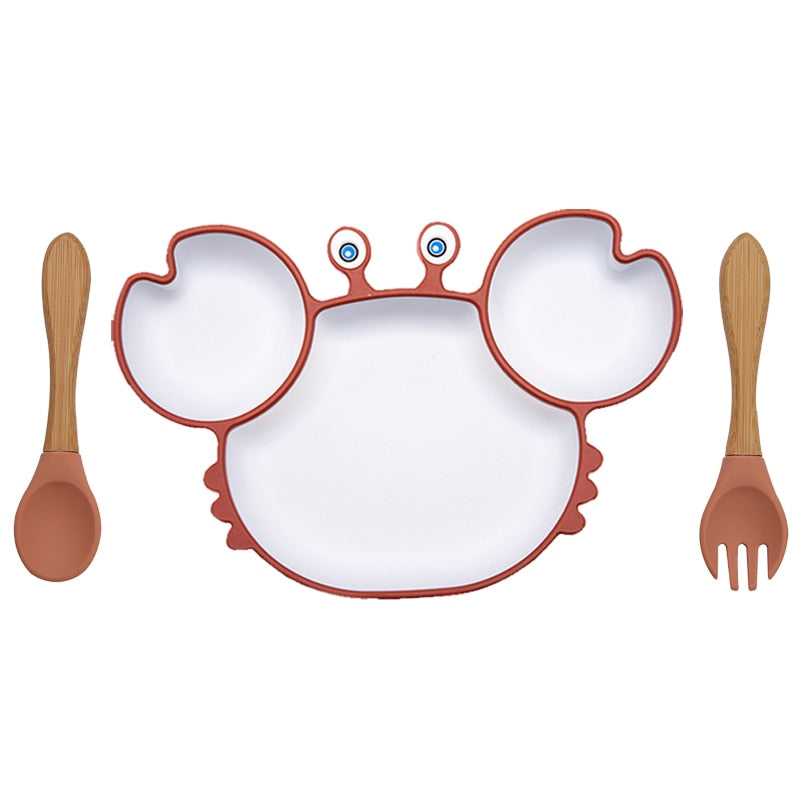 Baby Set Crab Kawaii Dinnerware