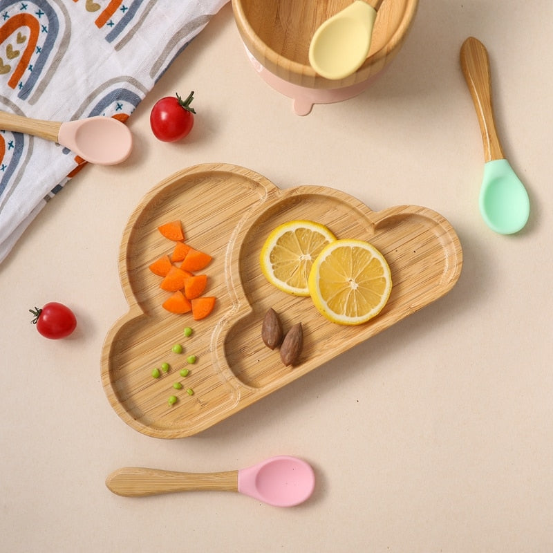 Baby Bamboo Plate with spoon and fork