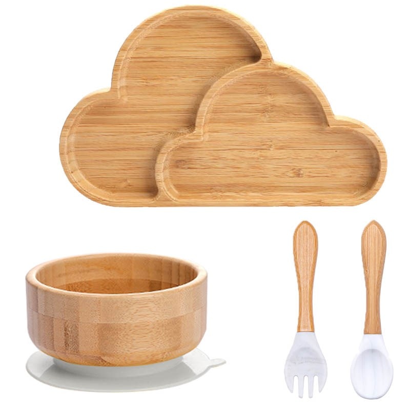 Baby Bamboo Plate with spoon and fork