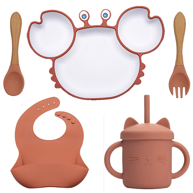 Baby Set Crab Kawaii Dinnerware