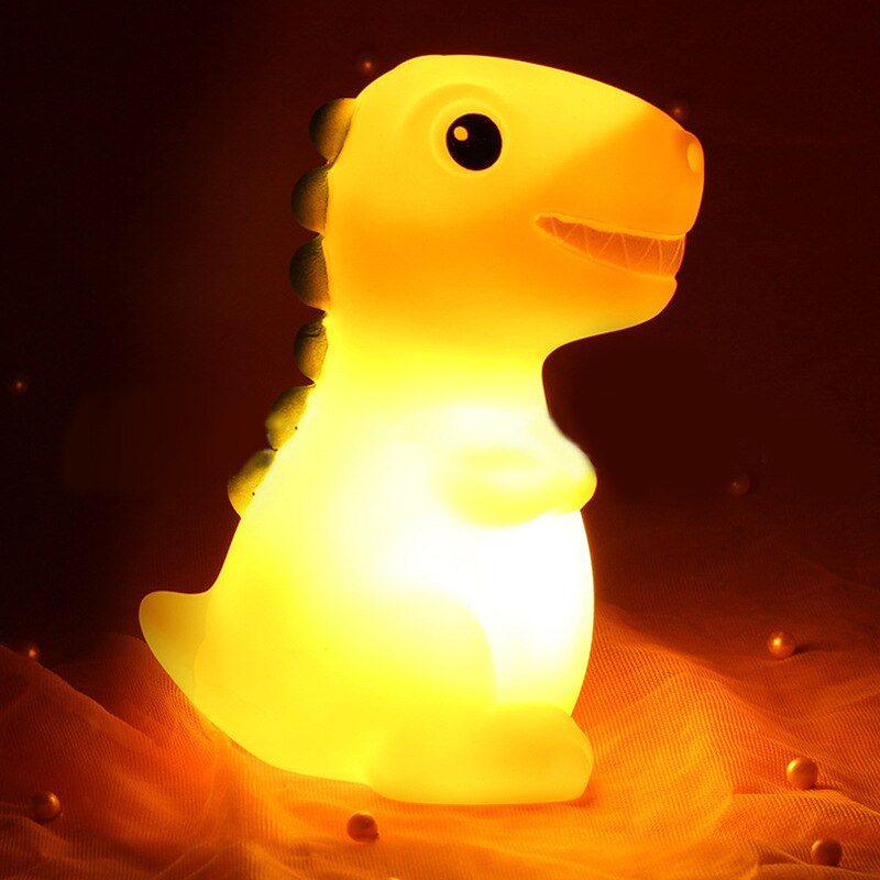 Led Children&#39;s Night Light Cartoon Dinosaur Table Lamp Soft Cute for Home Kid Bedroom Decoration Lamp Christmas Gift Baby Toys