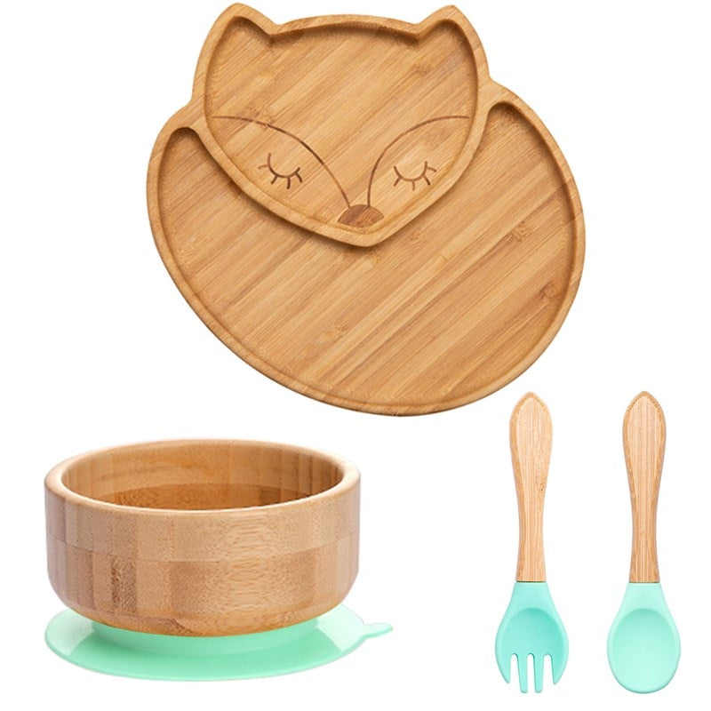 Baby Bamboo Plate with spoon and fork