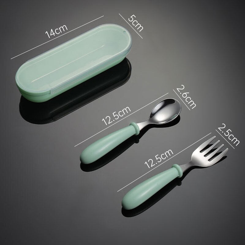 Baby Set Stainless Steel Cutlery Spoon Fork