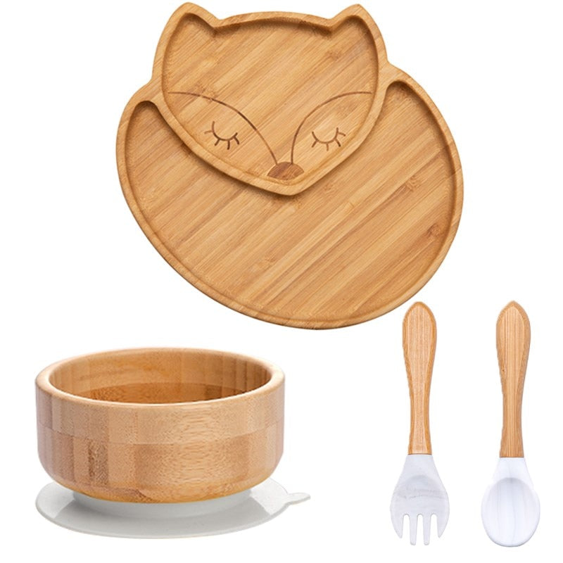 Baby Bamboo Plate with spoon and fork