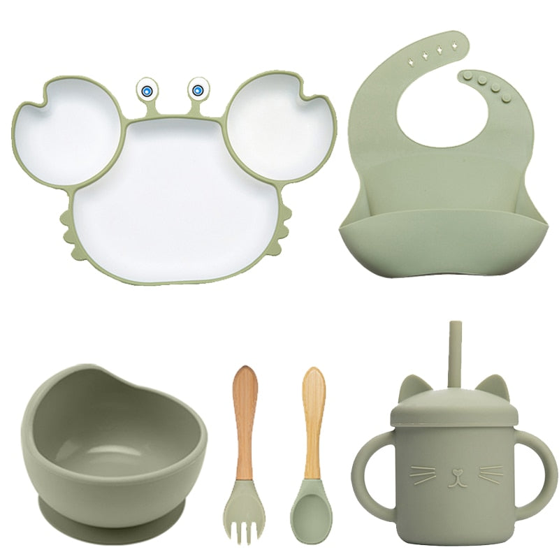 Baby Set Crab Kawaii Dinnerware