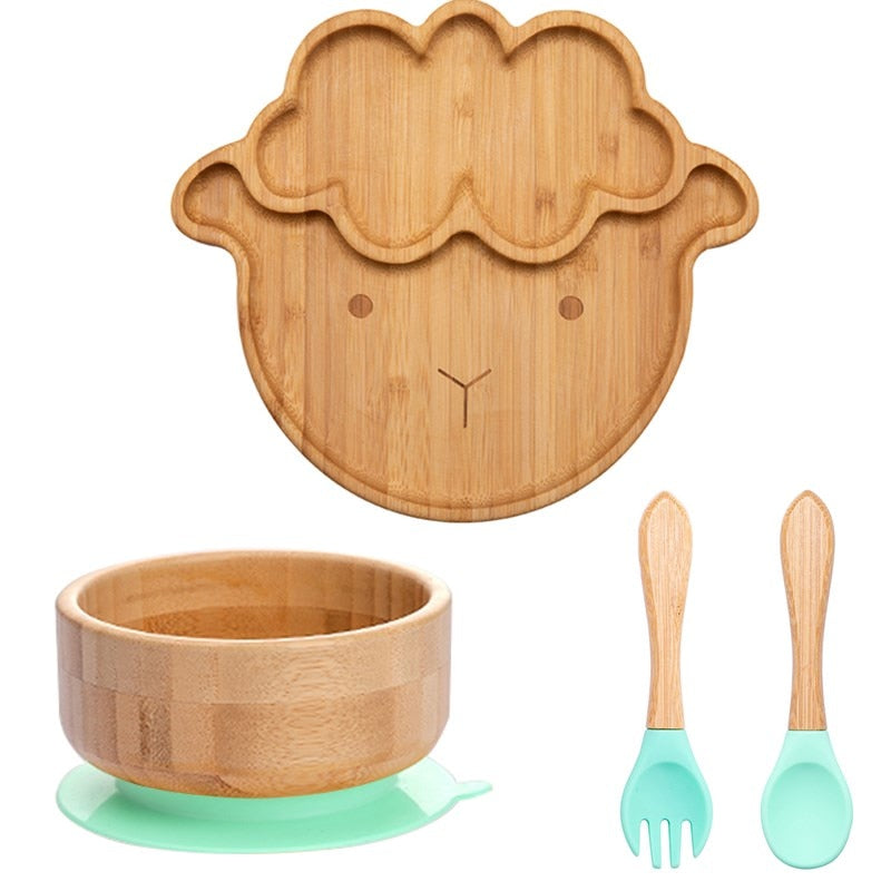 Baby Bamboo Plate with spoon and fork