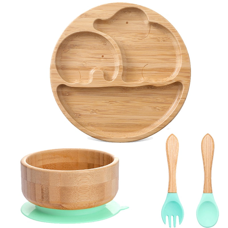 Baby Bamboo Plate with spoon and fork