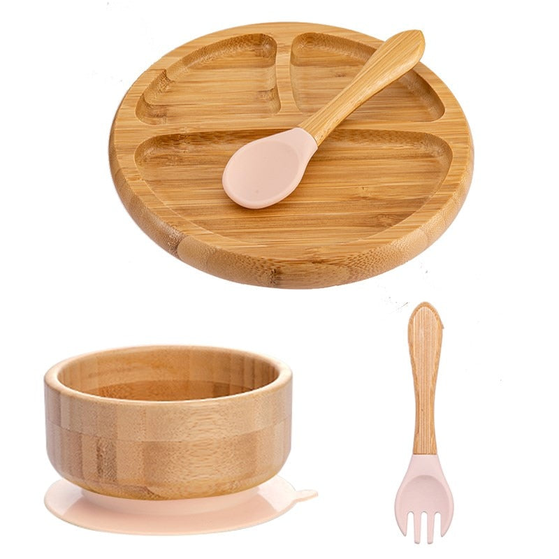 Baby Bamboo Plate with spoon and fork