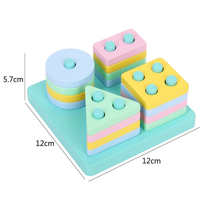 Wooden Color Shape Match Puzzle Toy