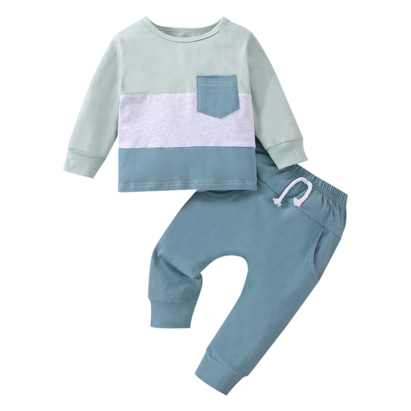 Baby Clothes Newborn Girl Boy Autumn 2Pcs Set Cotton Rainbow Top Pants fall Outfits Clothes Baby Girls Clothing Suit