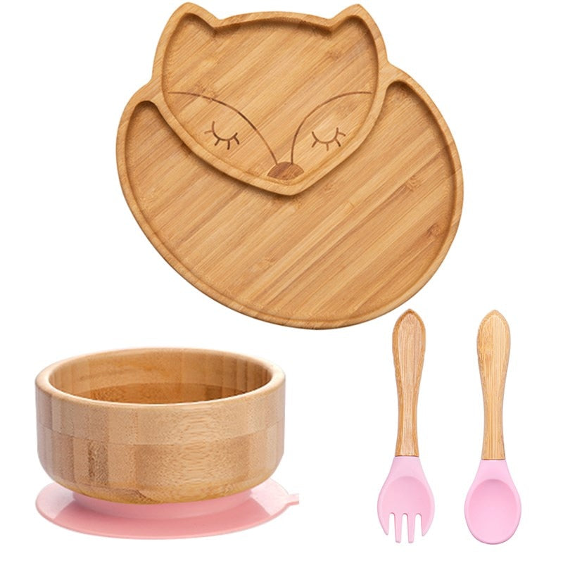 Baby Bamboo Plate with spoon and fork