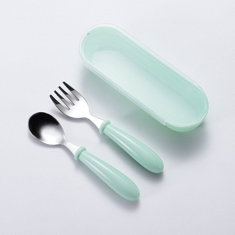 Baby Set Stainless Steel Cutlery Spoon Fork