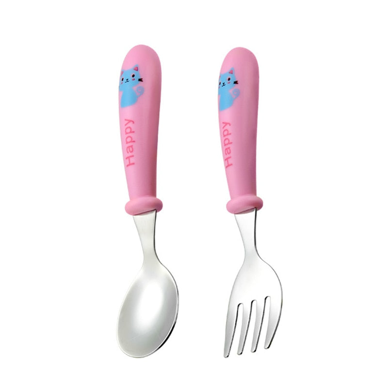 Cartoon Food Feeding Spoon / Fork