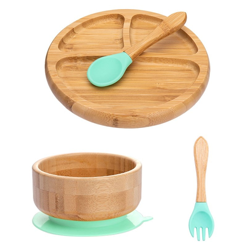 Baby Bamboo Plate with spoon and fork