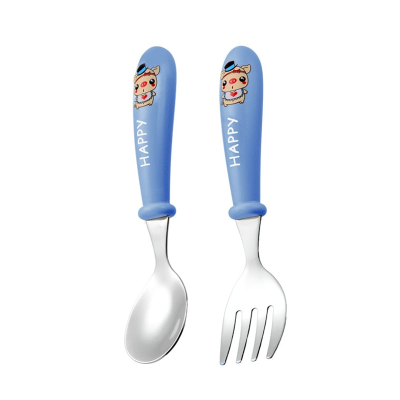 Cartoon Food Feeding Spoon / Fork