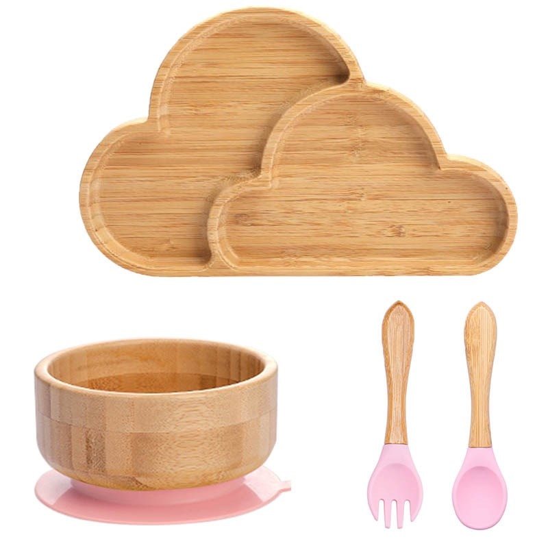 Baby Bamboo Plate with spoon and fork