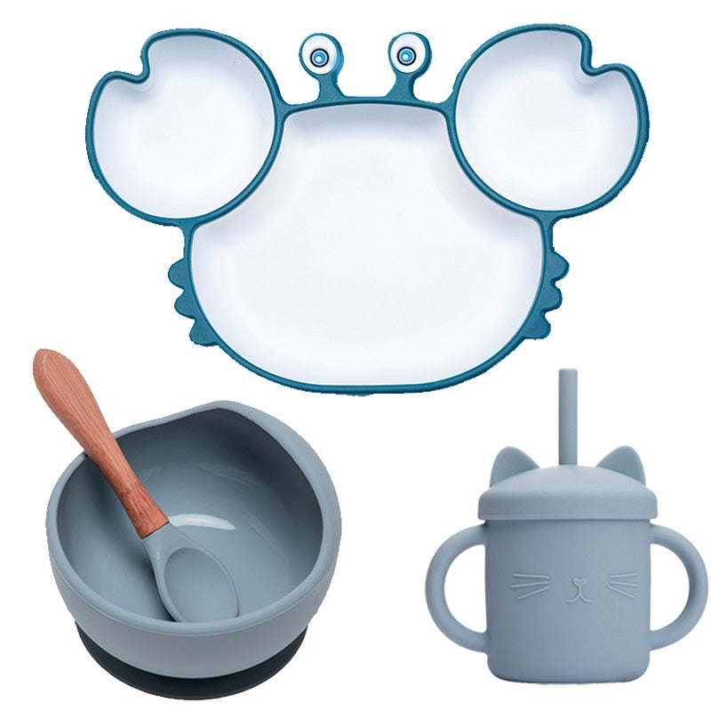 Baby Set Crab Kawaii Dinnerware